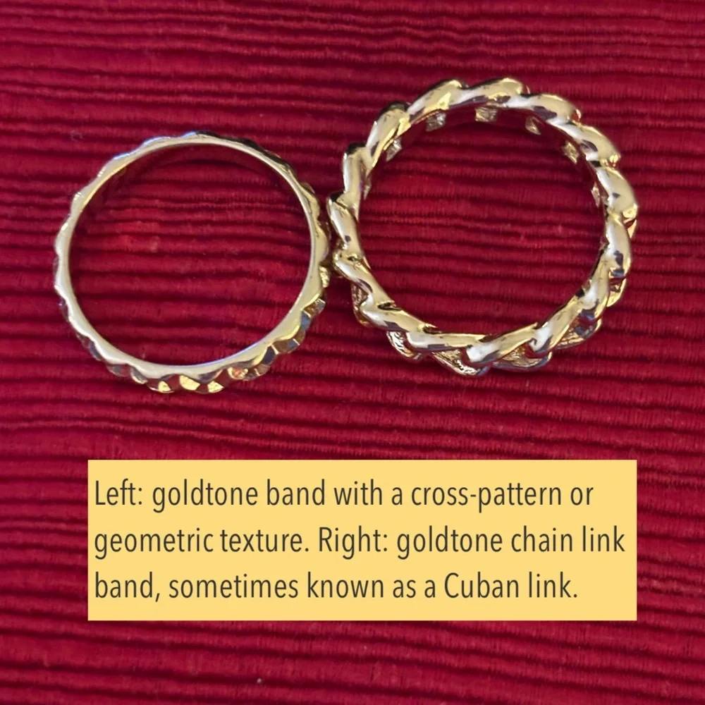 Avon costume jewelry rings, assorted. NO real gold or silver. NO real diamonds. - Picture 5 of 12